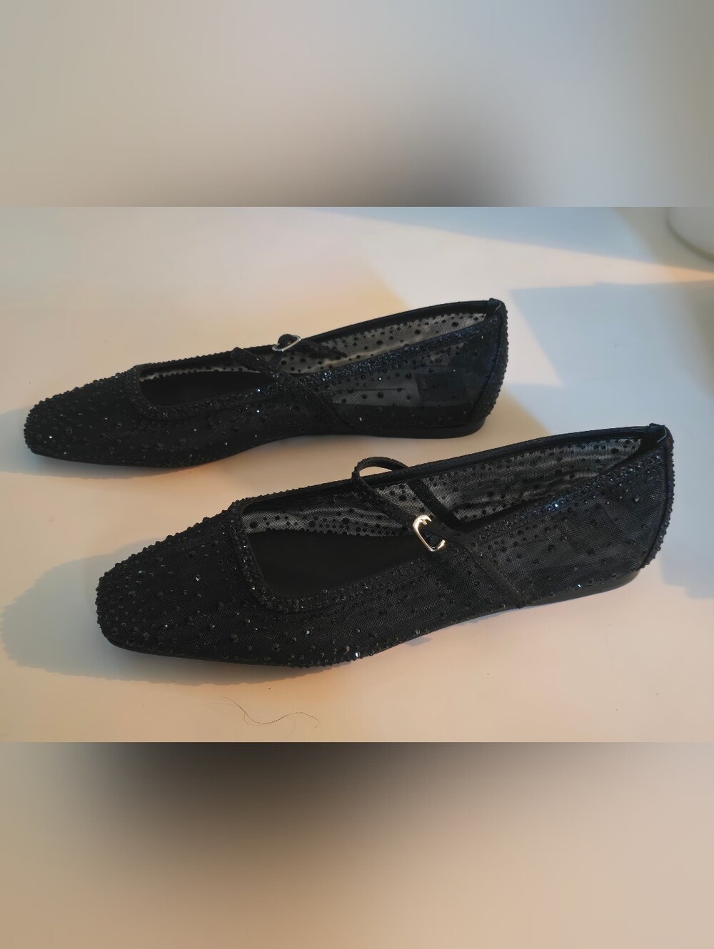 Dolce Vita Black Beaded Mary Jane Flats